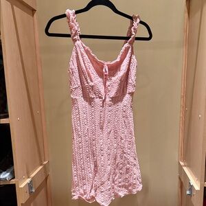 No Boundaries Pink Textured Chemise